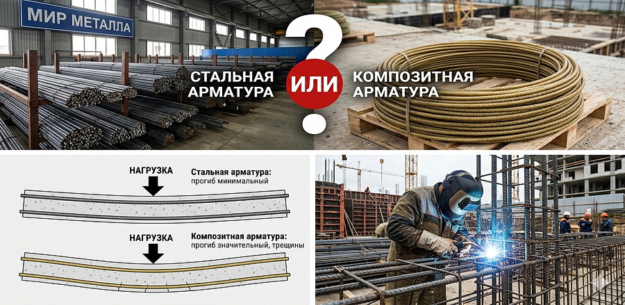 Купите стальную арматуру в МИРе МЕТАЛЛА Тольятти Стальная арматура или композитная: преимущества металла